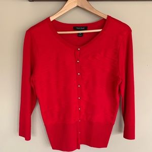 True Red Cardigan
